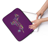 Laptop Sleeve Case - Dachshund Long on LOVE - Color Eggplant - Personalize Free - Daisey's Doggie Chic