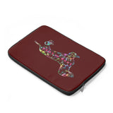 Laptop Sleeve Case - Dachshund Long on LOVE - Color Burgundy - Personalize Free - Daisey's Doggie Chic