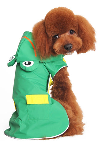 Froggie Hoodie Raincoat for Dogs in Color Bright Green - Daisey's Doggie Chic