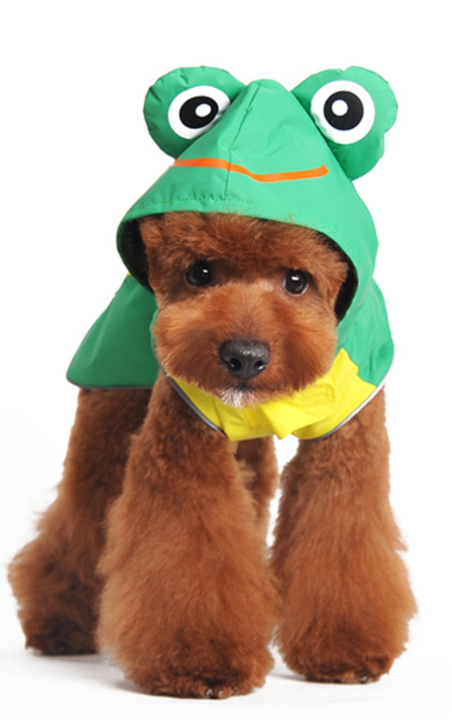 Froggie Hoodie Raincoat for Dogs in Color Bright Green - Daisey's Doggie Chic