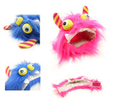 Furry Monster Hat for Dogs in 2 Colors Pink or Blue - Sizes XS to XL - Daisey's Doggie Chic