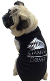Game of Bones Themed Tank in color Black/SIlver - Daisey's Doggie Chic