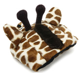 Plush Giraffe Full Character Hat with Mane - Includes Charm Accessory - Pet Sizes XS to XL - Daisey's Doggie Chic