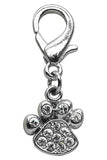 Rhinestone Paw Clip-on Charm choose from 3 colors - Daisey's Doggie Chic