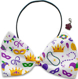 Lucky Charm  Mardi Gras  - Fun Party Themed Bowtie 2-Pack set with Charm Accessory for Dogs or Cats - Daisey's Doggie Chic