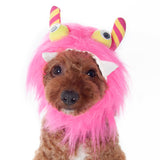 Furry Monster Hat for Dogs in 2 Colors Pink or Blue - Sizes XS to XL - Daisey's Doggie Chic