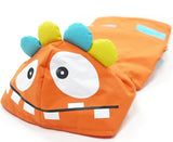 Cute Little Monster Themed Raincoat for Dogs in Color Orange Multi - Daisey's Doggie Chic