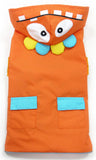 Cute Little Monster Themed Raincoat for Dogs in Color Orange Multi - Daisey's Doggie Chic
