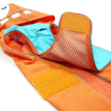 Cute Little Monster Themed Raincoat for Dogs in Color Orange Multi - Daisey's Doggie Chic