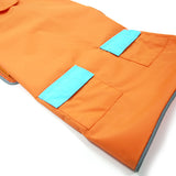 Cute Little Monster Themed Raincoat for Dogs in Color Orange Multi - Daisey's Doggie Chic