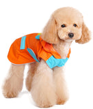 Cute Little Monster Themed Raincoat for Dogs in Color Orange Multi - Daisey's Doggie Chic
