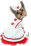 Florence Nightingale Classic Sweetheart Nurse Hat and Uniform -  Dog Costume includes Themed Clip On Charm - Daisey's Doggie Chic