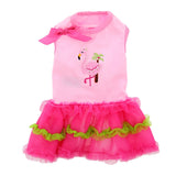 Pink Flamingo & Palm Tulle Skirted Party Dress - Daisey's Doggie Chic