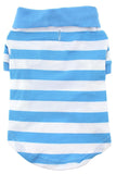 Classic Striped Polo Shirt in color Sky Blue - Daisey's Doggie Chic