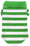 Classic Striped Polo Shirt in color Green Stripes - Daisey's Doggie Chic