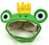 Plush Crown Prince Frog Hat for Dogs - Sizes XS to XL - Daisey's Doggie Chic