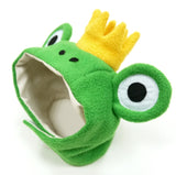 Plush Crown Prince Frog Hat for Dogs - Sizes XS to XL - Daisey's Doggie Chic