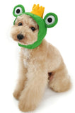 Plush Crown Prince Frog Hat for Dogs - Sizes XS to XL - Daisey's Doggie Chic