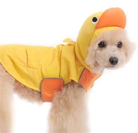 Yellow Duckie Duck Themed Raincoat for Dogs - Daisey's Doggie Chic