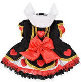 Queen of Hearts (Alice in Wonderland) Dog Costume with Heart Charm - Daisey's Doggie Chic
