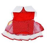 Red Polka Dots & Balloons Harness Party Dress with matching Leash - Daisey's Doggie Chic