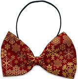 Santa's Party - Holiday Themed Bowtie 2-Pack set with Charm Accessory for Dogs or Cats - Daisey's Doggie Chic