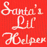 Santa's Little Helper Red Thermal Long John Pajamas with Candy Cane Charm - Daisey's Doggie Chic