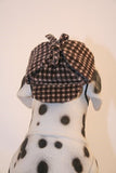 Sherlock Bones (Holmes) Tweed Cap for Dogs - Daisey's Doggie Chic