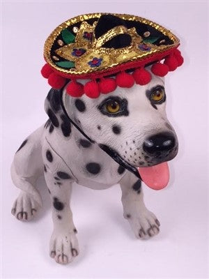 Meidiya Dog Sombrero Hat,Mini Straw Sombrero Hats Dog Sunhat Headwear,Summer  Breathable Sombrero Party Hats with Flower Decor for Dogs and Cats 