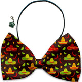 Cowboy Hats & Sombreros  - Fun Party Themed Bowtie 2-Pack set with Charm Accessory for Dogs or Cats - Daisey's Doggie Chic