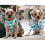 Camp Shirt in color Hawaiian Surfboards & Palms - Daisey's Doggie Chic