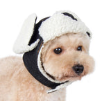 Shearling Trapper Hat for Dogs - Sizes XS to XL - Shown in Dark Denim - Daisey's Doggie Chic