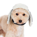 Shearling Trapper Hat for Dogs - Sizes XS to XL - Shown in Dark Denim - Daisey's Doggie Chic