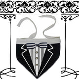 Formal Tuxedo Shirt Bandana Scarf in color Black/White - Daisey's Doggie Chic
