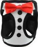 Charmed Tuxedo Styled Ultra Choke Free Step-in Harness Vest with 4 Detachable Bow Ties - Daisey's Doggie Chic