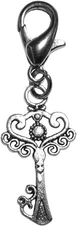Fancy Filigree Victorian Key Clip Charm - Daisey's Doggie Chic