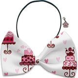 Cakes & Sweets  - Fun Party Themed Bowtie 2-Pack set with Charm Accessory for Dogs or Cats - Daisey's Doggie Chic