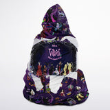 DVQ6-HMFYI Collage Burst Quotes Hooded Blanket Sherpa - AOP