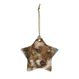 Daisey's Custom Ceramic Ornaments - Art made from Photo - Choice of Circle, Oval, Heart or Star - Daisey's Doggie Chic