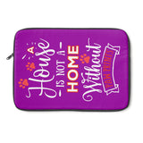 Laptop Sleeve Case - A House Isn't a Home Without Paw Prints Theme - Color Purple - in 3 Sizes - Personalize Free - Daisey's Doggie Chic