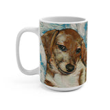 BEST1A Daisey CLOSEUP Art Mug 15oz - Daisey's Doggie Chic