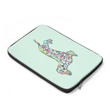 Laptop Sleeve Case - Dachshund Long on LOVE - Color Sea Spray - Personalize Free - Daisey's Doggie Chic