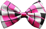 Super Fun & Festive Bow Tie for Small Dogs in Pink Plaid - Daisey's Doggie Chic