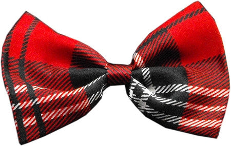 Super Fun & Festive Bow Tie for Small Dogs in Red Plaid - Daisey's Doggie Chic