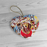 Dasiey's Holiday Ceramic Ornaments - Art made from Photo - Choice of Star, Circle, Heart or Oval - Daisey's Doggie Chic