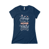 Women's Soft Triblend Scoop Neck Tee - A House Isn't a Home Without Paws Mosaic Theme - in 18 Colors - 5 sizes - Daisey's Doggie Chic