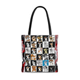 Exclusive Dog Art Jazzy Instruments Dabbing Dogs Dance to Own Beat - Tall Tote Bag - 3 Sizes - personalize - Daisey's Doggie Chic