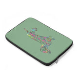 Laptop Sleeve Case - Dachshund Long on LOVE - Color Sage - Personalize Free - Daisey's Doggie Chic