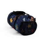 Exclusive Child Art Duffel Bag Under the Sea shown in NAVY Blue Gym Bag - Choice of Color & Size - personalize - Daisey's Doggie Chic