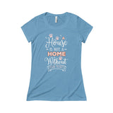 Women's Soft Triblend Scoop Neck Tee - A House Isn't a Home Without Paws Mosaic Theme - in 18 Colors - 5 sizes - Daisey's Doggie Chic